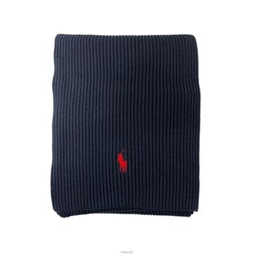 폴로랄프로렌 25FW 포니 자수 클래식 골지 머플러 블루 710981757 001