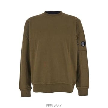26 FW CP컴퍼니 로고 플라크 크루넥라인 스웨터 그린 RCCMSS713A