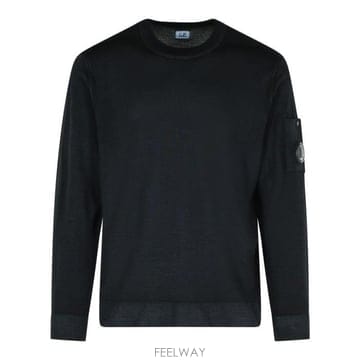 26 FW CP컴퍼니 렌즈 디테일 니트웨어 블랙 19CMKN024A003247F