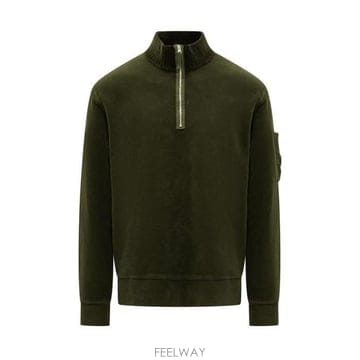 26 FW CP컴퍼니 지퍼 포켓 스웨트셔츠 그린 19CMSS251A006614G