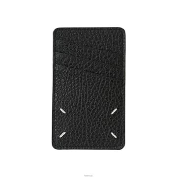 메종마르지엘라 25FW 스티치 로고 카드홀더 지갑 블랙 SA1VX0017 P4455 T8013