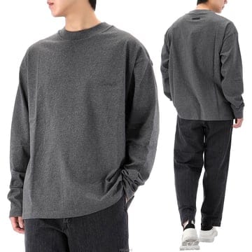 피어오브갓 에센셜 로고 엠브로이더드 롱 슬리브 125HO254201F CHARCOALHEATHER