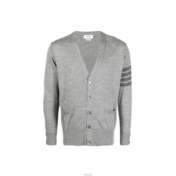 톰브라운 26SS 사선완장 클래식 울 가디건 라이트그레이 MKC002B Y1014 055