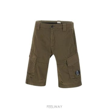 26 FW CP컴퍼니 포켓 카고 코튼 쇼츠 그린 18CMBE116A005694G