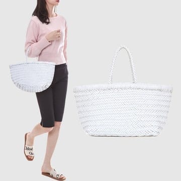 (당일발송) 드래곤디퓨전 트리플 점프 스몰 위빙 토트백/8811 WHITE