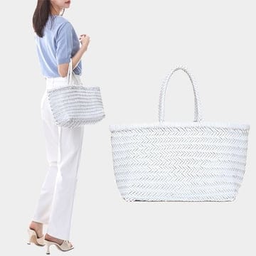 (당일발송) 드래곤디퓨전 트리플 점프 빅 위빙 토트백/8810 WHITE