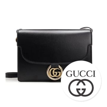 국내당일 구찌 여성 GG 로고 플라크 숄더 백 크로스 백 블랙 Gucci 589471 1DB0G 1000