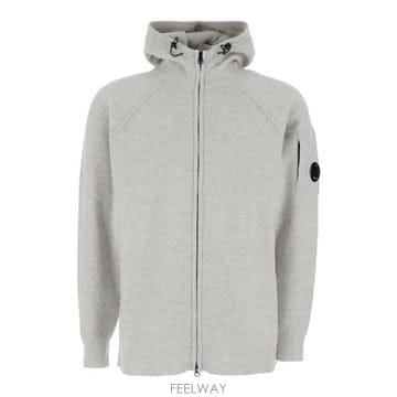 26 FW CP컴퍼니 후드 지퍼 클로저 가디건 그레이 19CMKN057A110149A