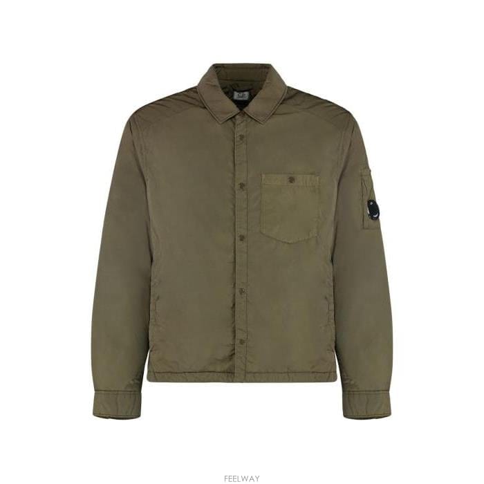 26 FW CP컴퍼니 패딩 렌즈 디테일 오버셔츠 그린 19CMOS088A005904G