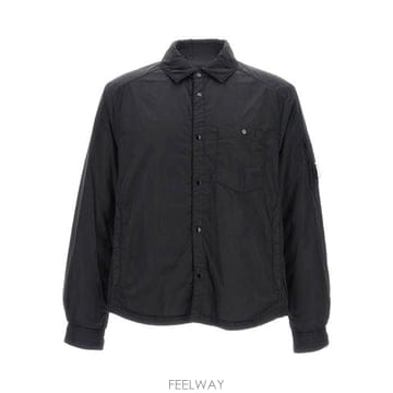 26 FW CP컴퍼니 크롬 R 패디드 오버셔츠 자켓 블랙 19CMOS088A005904G