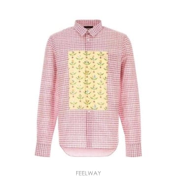 26 FW 프라다 버튼업 코튼 체크 셔츠 F0011 UCN627SWMO18WT