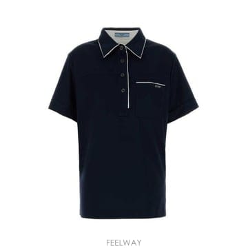 26 FW 프라다 스코틀랜드 숏슬리브 폴로 셔츠 F0008 P963NSOOO173L
