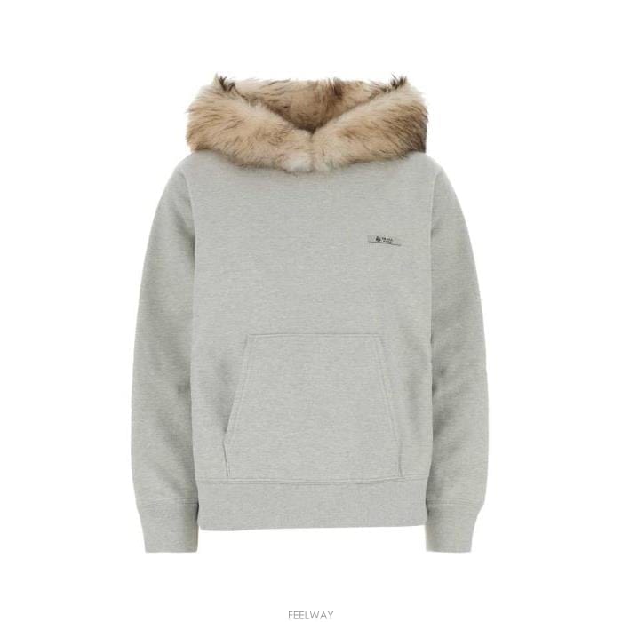 26 FW 프라다 로고 디테일 코튼 후드티 F0684 134723SOOO18NH