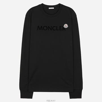 몽클레어 6S 8D00009 89AYY 999 남성 로고 패치 긴팔 티셔츠
