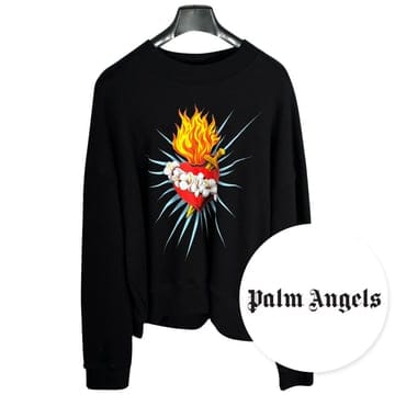 당일발송 팜엔젤스 남성 맨투맨 스웨트 셔츠 블랙 Palm Angels PMBA026S206310171088