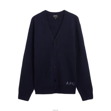 아페쎄 26SS KENNY 로고 가디건 다크네이비 WVBDK H22305 IAK