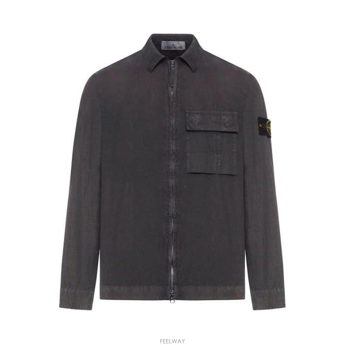 26 FW 스톤 아일랜드 로고 패치 포켓 디테일 셔츠 그레이 L1S151200008S00WN