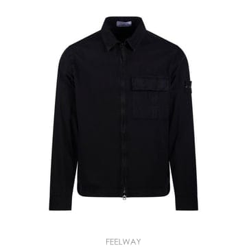 26 FW 스톤 아일랜드 로고 패치 포켓 디테일 셔츠 블랙 L1S151200008S00WN