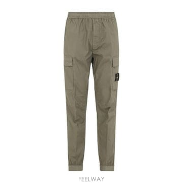 26 FW 스톤 아일랜드 로고 패치 테이퍼드 레그 팬츠 그린 L1S153100031S0003