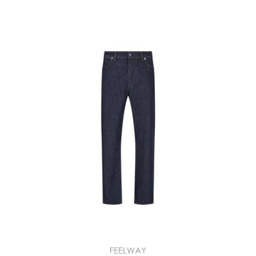 26 FW 스톤 아일랜드 로고 패치 스트레이트 레그 진 블루 J100006S00J7