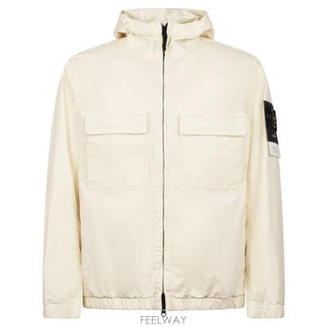 26 FW 스톤 아일랜드 집업 포켓 후드 자켓 화이트 L1S154100077S0A10