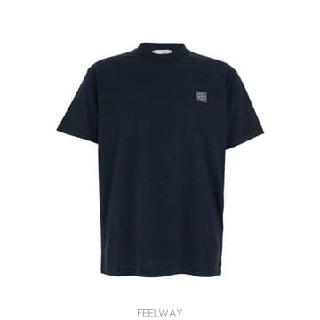 26 FW 스톤 아일랜드 로고 패치 크루넥 티셔츠 블루 L1S152100026S0057
