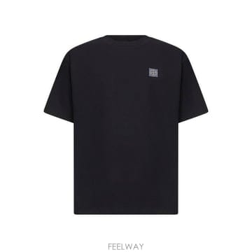 26 FW 스톤 아일랜드 로고 패치 크루네크 코튼 퓨어 티셔츠 블랙 L1S152100030S0115