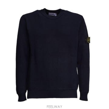 26 FW 스톤 아일랜드 로고 패치 크루넥 스웨트셔츠 네이비 L1S155100154S00D8