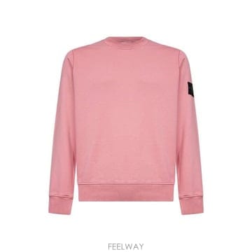 26 FW 스톤 아일랜드 로고 패치 크루넥 스웨트셔츠 핑크 L1S156100060S0051