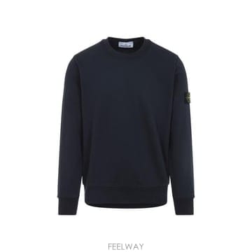 26 FW 스톤 아일랜드 로고 패치 라운드넥 코튼 스웨트셔츠 블루 L1S156100060S0051
