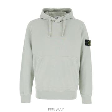 26 FW 스톤 아일랜드 로고 패치 드로스트링 코튼 퓨어 후드티 L1S156100062S0051