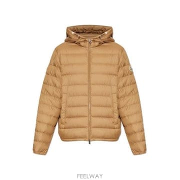 26 FW 몽클레어 로고 패치 집업 후드 자켓 브라운 L10911A00006597X2