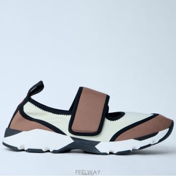 26 FW 마르니 벨크로 스트랩 라운드토 테크니컬 슬립온 스니커즈 SNZW020602 P7613 ZP