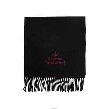 비비안웨스트우드 25FW ORB 로고 자수 머플러 블랙 81030007 W00Q7 N401