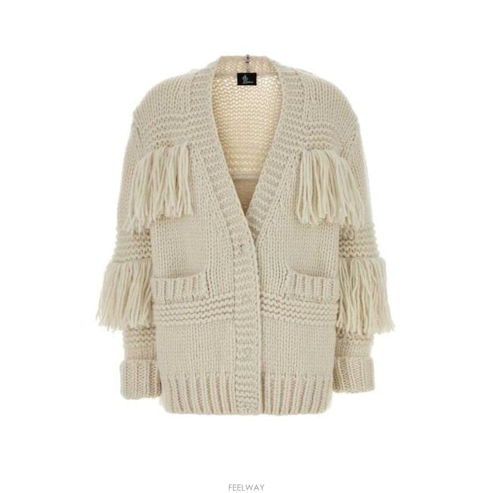 26 FW 몽클레어 그레노블 프린지 트림 브이넥 가디건 K20989B00008M2346