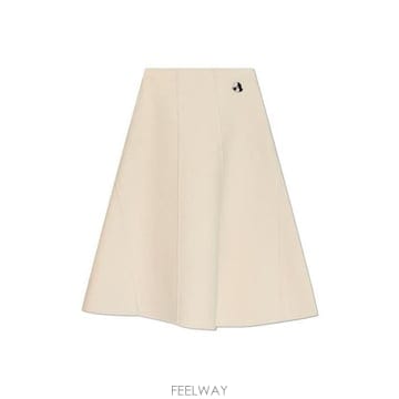 몽클레어 지니어스 x 질샌더 플레어 미디 스커트 블루