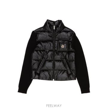 26 FW 몽클레어 패디드 집업 가디건 블랙 L10939B00023M7774
