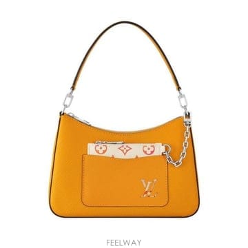 26 FW 루이비통 Marelle 마렐 플랫포켓 에피 그레인 레더 모노그램 타일 숄더백