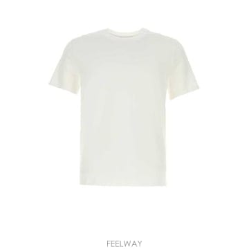 26 FW 프라다 로고 엠브로이더드 크루넥 티셔츠 화이트 UJN712S211152Y