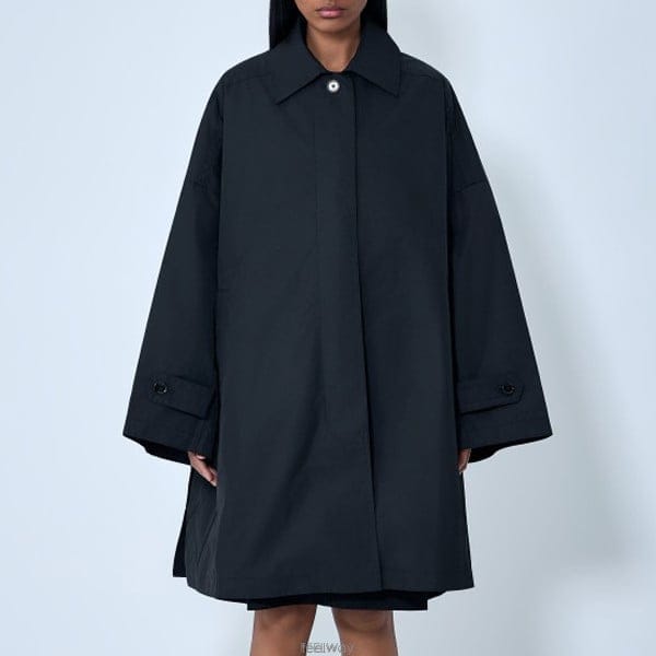 26 FW 토템 Car Coat 버튼 클로즈드 오버사이즈 카 코트 블랙 254 WRO0300 FB0627 001