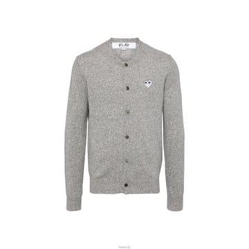 꼼데가르송 화이트 하트 가디건 그레이 AX-N065-051-1