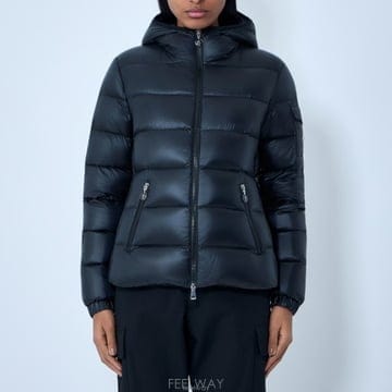 26 FW 몽클레어 글레스 Glesse 퀼트 패딩 하이넥 후드 자켓 블랙 L1093 1A00097 597YG