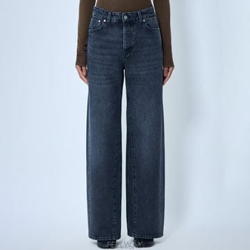 26 FW 아워레가시 Trebel Cut 파이브 포켓 와이드 레그 데님 진 그레이 W2265TSU