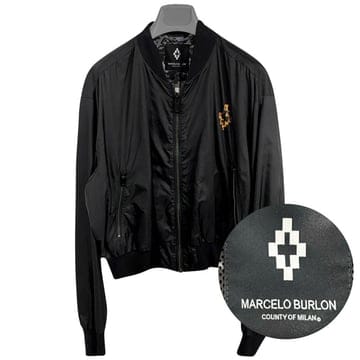국내당일 마르셀로불론 남성 집업 자켓 블랙 Marcelo Burlon CMEH005S187742051088 정