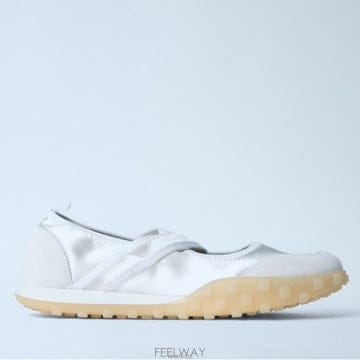26 FW 질샌더 크로스 오버 스트랩 새틴 슬립온 J15WS0039 P7607 100