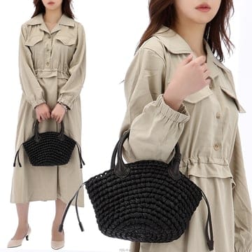 헬렌카민스키 라야 라피아 바스킷 숄더백 BAG52020 CHARCOALBLACK