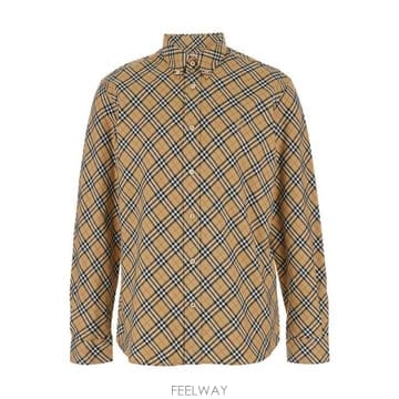 26 FW 버버리 체크 롱슬리브 코튼 퓨어 버튼 셔츠 8098844