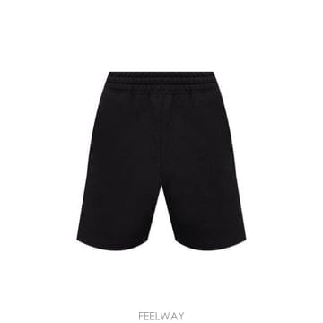 버버리 체크 라벨 트랙 쇼츠 블랙