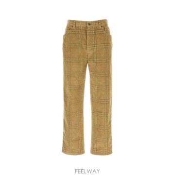 26 FW 버버리 체크 코듀로이 팬츠 베이지 8113484