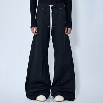 26 FW 릭오웬스 벨라 Bela 드로우스트링 엑스트라 와이드 팬츠 블랙 RU01F2366 TE 09